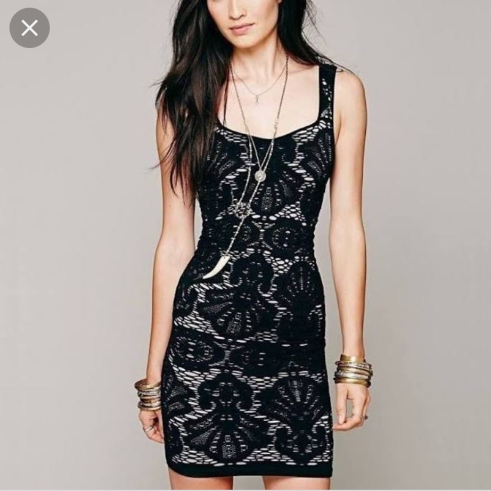 Free People Seamless Medallion Lace Slip dress